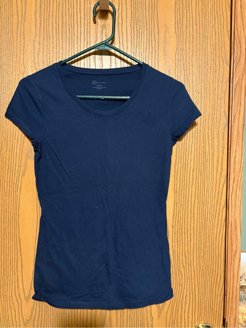 No Boundaries Navy Short Sleeve Scoop Neck Tee